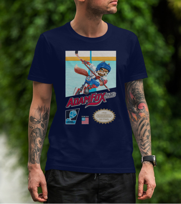 Adam Fox 23 Hockey USA Bluebirds Breakaway Seal Of Quality Team Winner T-Shirt