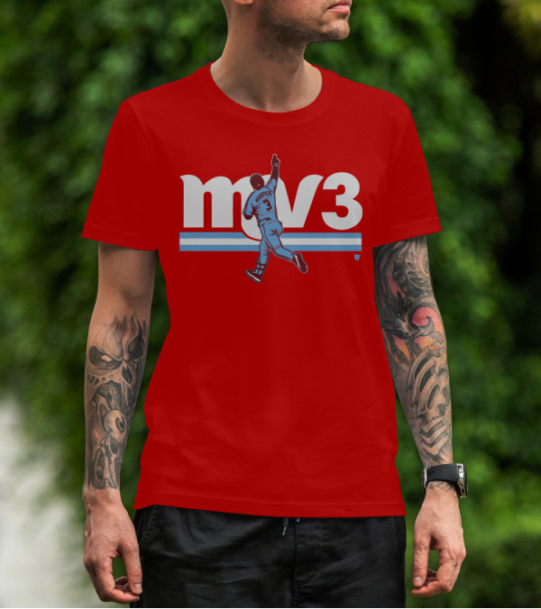 Mv3 Bryce Harper Athletic Tribute Jumping T-Shirt