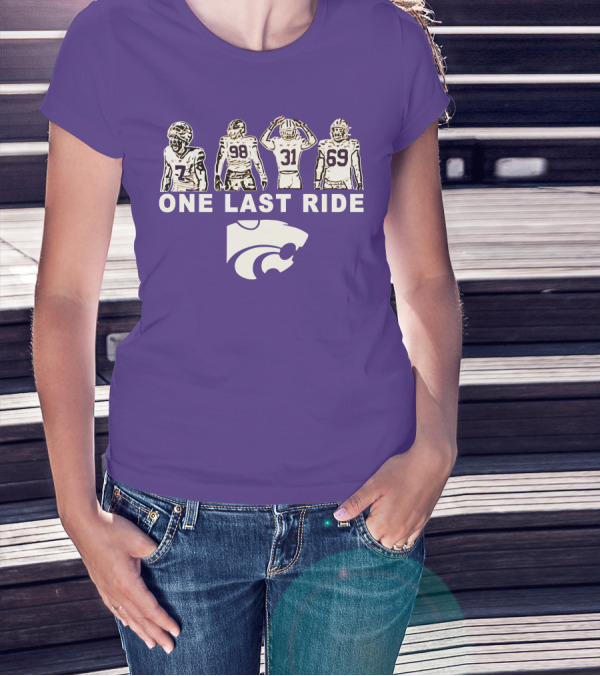 K-State Football One Last Ride Wildcats Players T-Shirt