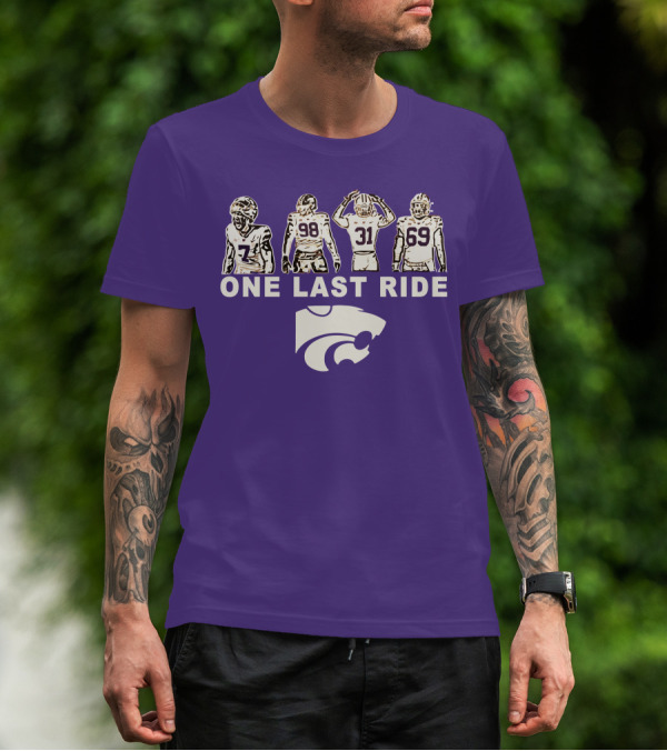 K-State Football One Last Ride Wildcats Players T-Shirt