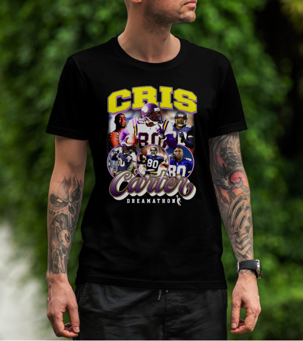 Cris Carter 80 Dreamathon Football Legends T-Shirt