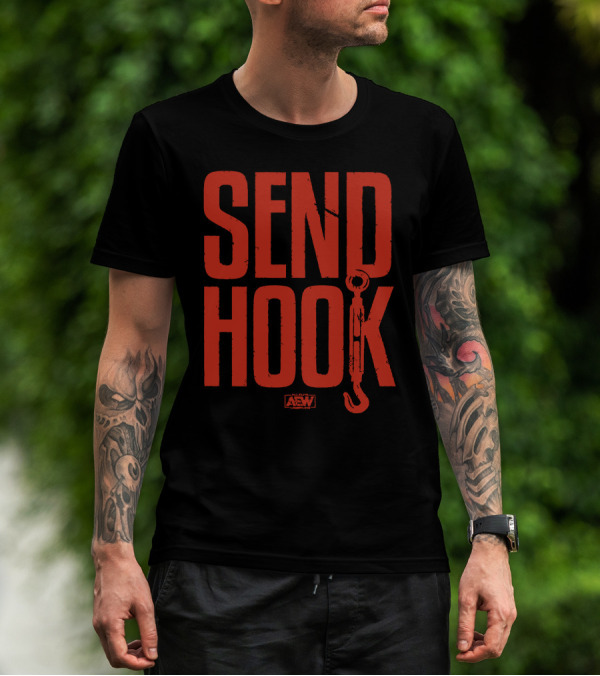 SEND HOOK AEW All Elite Wrestling Merchandise T-Shirt