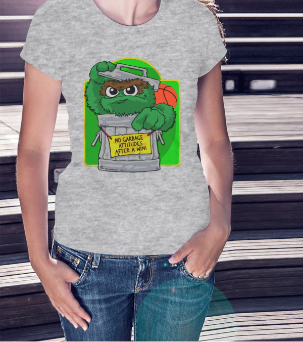 No Garbage Attitudes After A Win Eric Musselman Inspired Furry Trash Can Creature T-Shirt