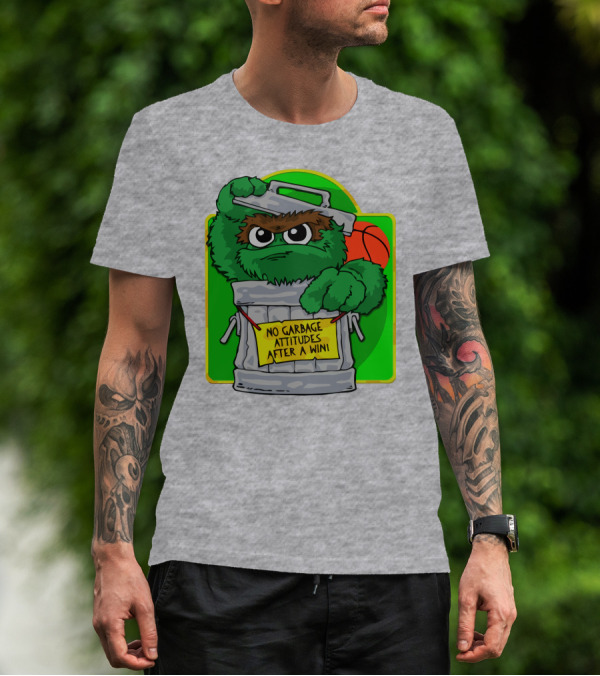 No Garbage Attitudes After A Win Eric Musselman Inspired Furry Trash Can Creature T-Shirt