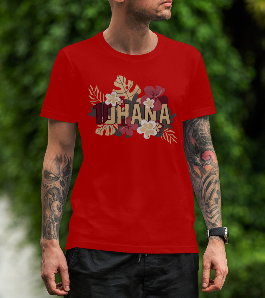Mckenzie Milton 10Hana Hawaiian Garnet Floral T-Shirt