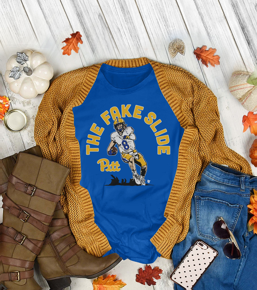 Pitt Kenny Pickett The Fake Slide Football Action T-Shirt
