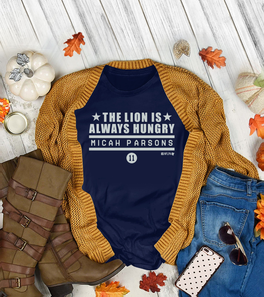 Micah Parsons 11 NFLPA The Lion Is Always Hungry T-Shirt