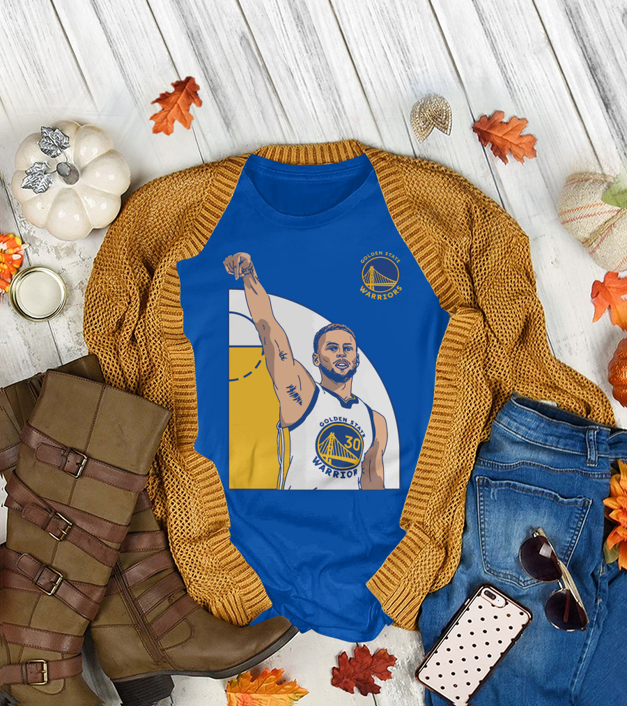 Stephen Curry Golden State Warriors NBA Royal 30 T-Shirt