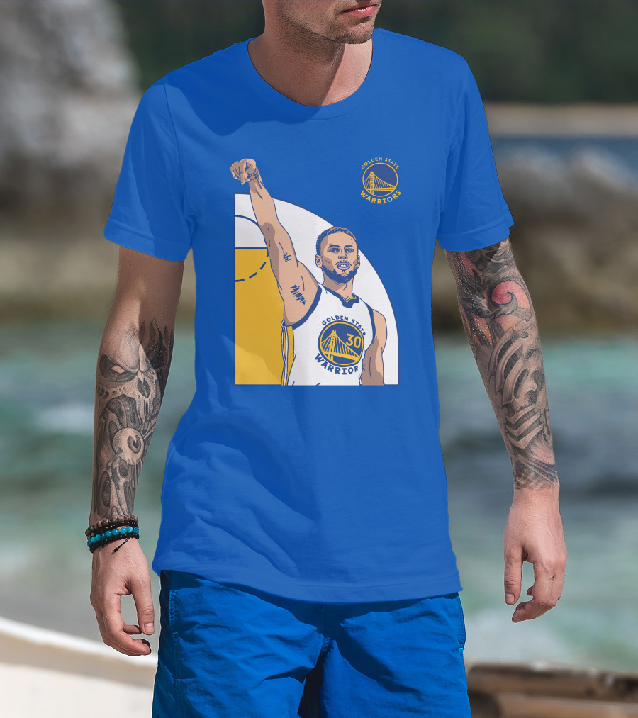 Stephen Curry Golden State Warriors NBA Royal 30 T-Shirt