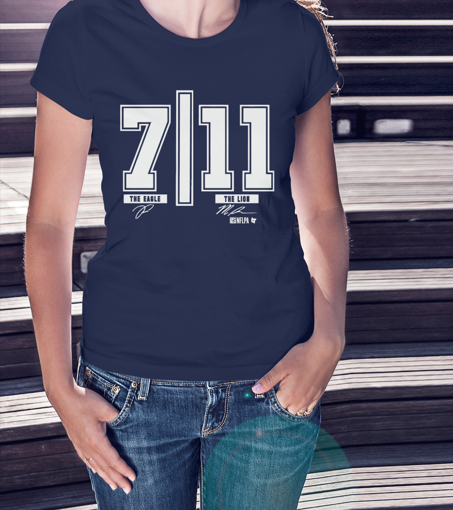 Trevon Diggs And Micah Parsons 7 11 The Eagle The Lion NFLPA T-Shirt