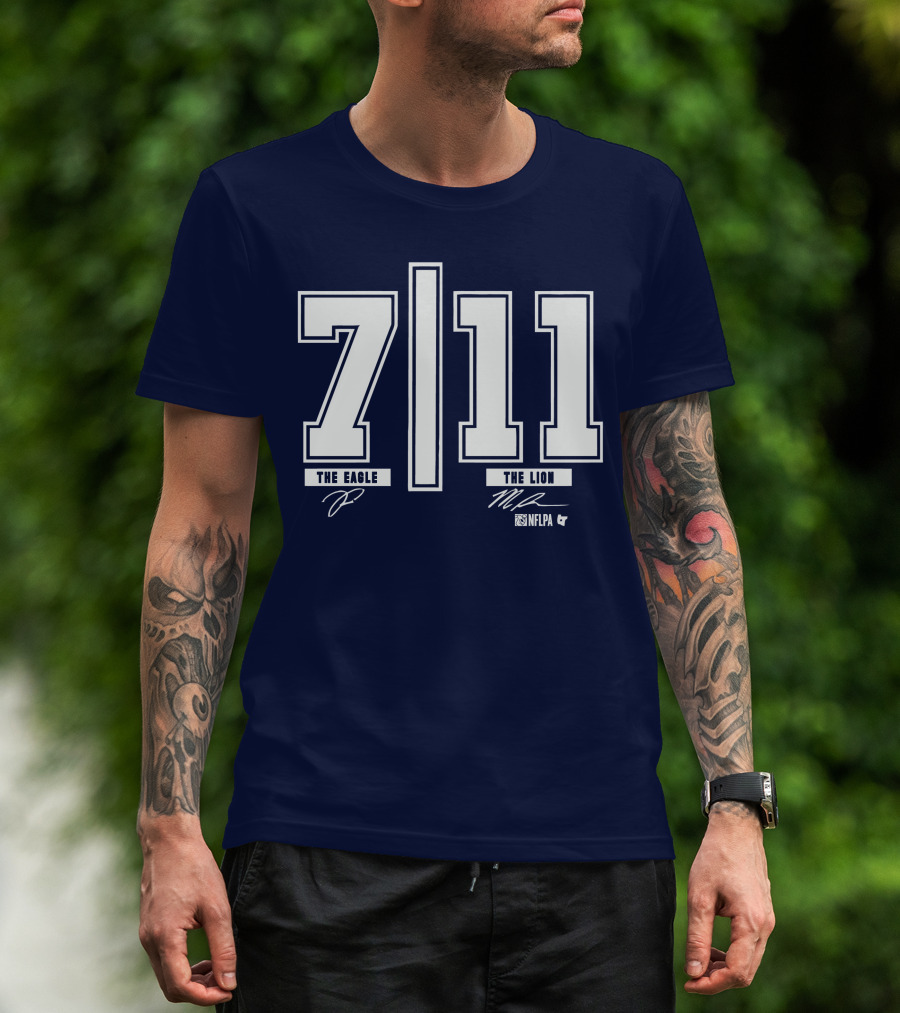 Trevon Diggs And Micah Parsons 7 11 The Eagle The Lion NFLPA T-Shirt