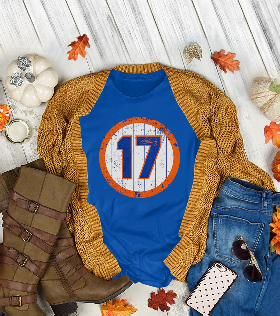 Keith Hernandez 17 New York Mets Jersey Number Signature Classic T-Shirt
