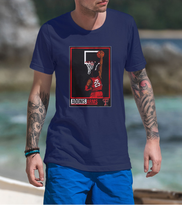 Texas Tech Basketball Adonis Arms Dunking 25 T-Shirt