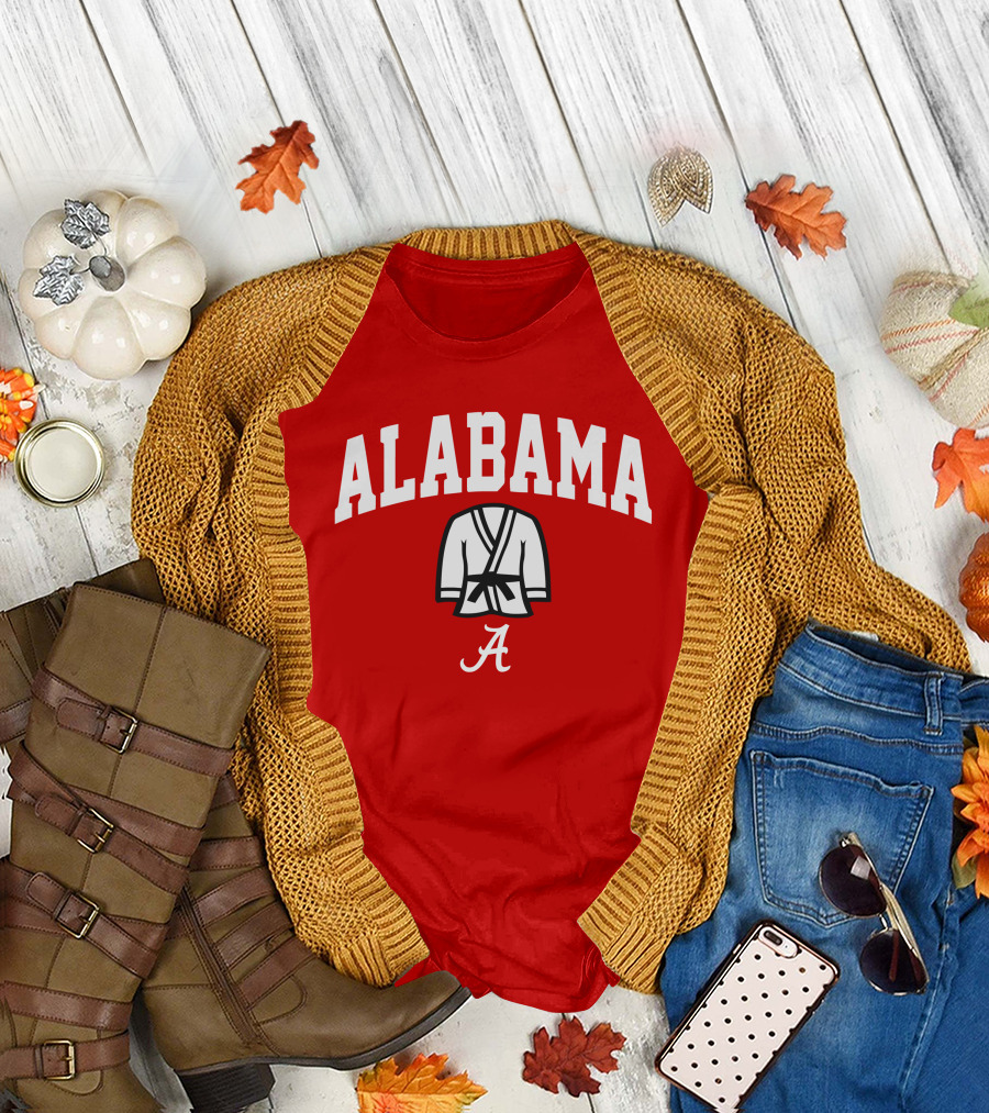 Alabama Kimono Logo with Football Script 'A' T-Shirt