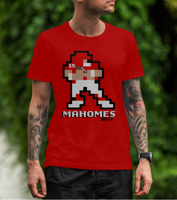 Patrick Mahomes 8 Bit NFLPA Pixelated Player T-Shirt