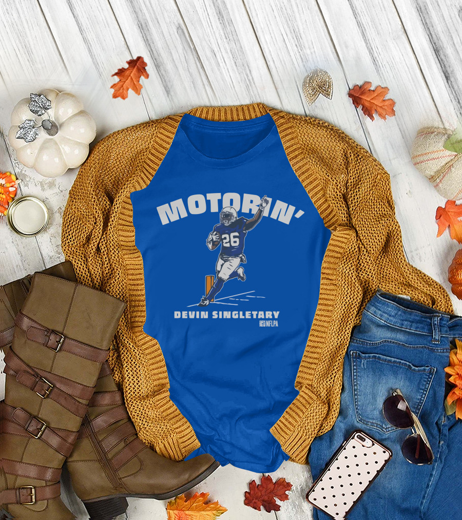 MOTORIN' Devin Singletary NFLPA Number 26 Football Run T-Shirt