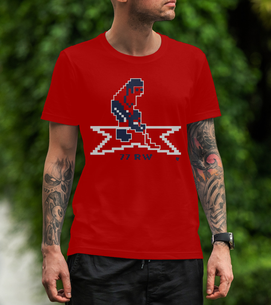 T.J. Oshie 77 RW Throwback Hockey Pixel T-Shirt