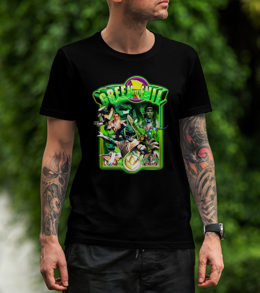 Green With Evil Mighty Morphin Power Rangers Villainous Green Ranger Adventure T-Shirt