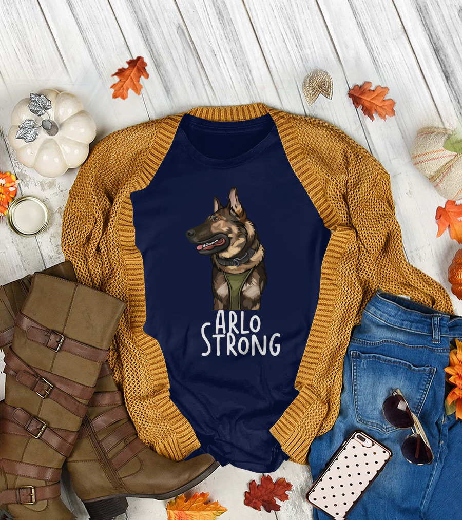 Arlo Strong German Shepherd Drawing T-Shirt