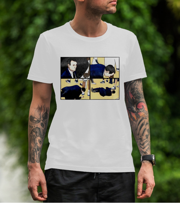 Collapse Basketball Comic Coach On Court Scene T-Shirt