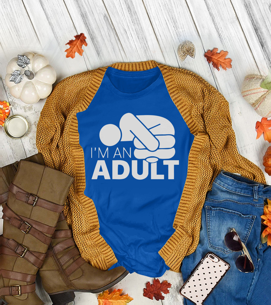 I'm an Adult Finger Circle Game Joke T-Shirt