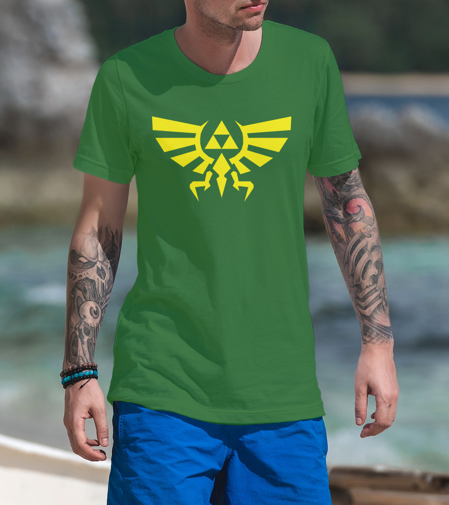 Triforce Hylian Crest And Cargo Shorts T-Shirt