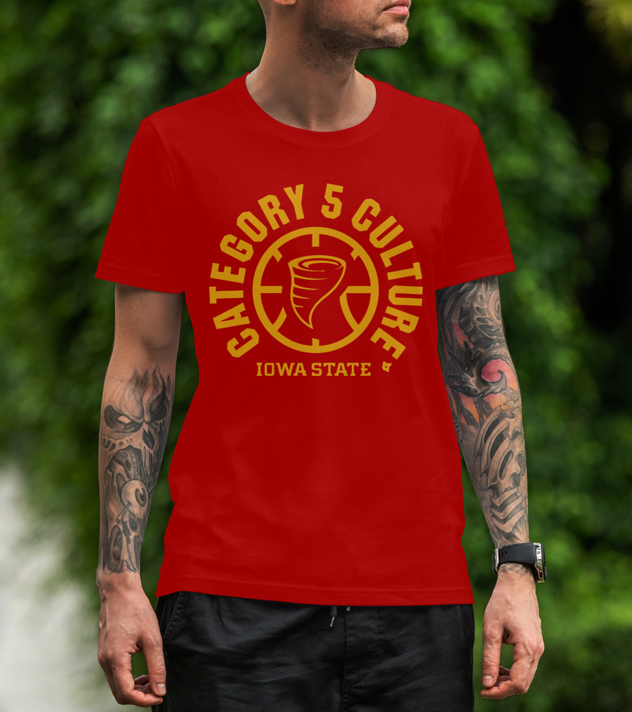 Iowa State Cyclones Category 5 Culture Tornado Emblem T-Shirt