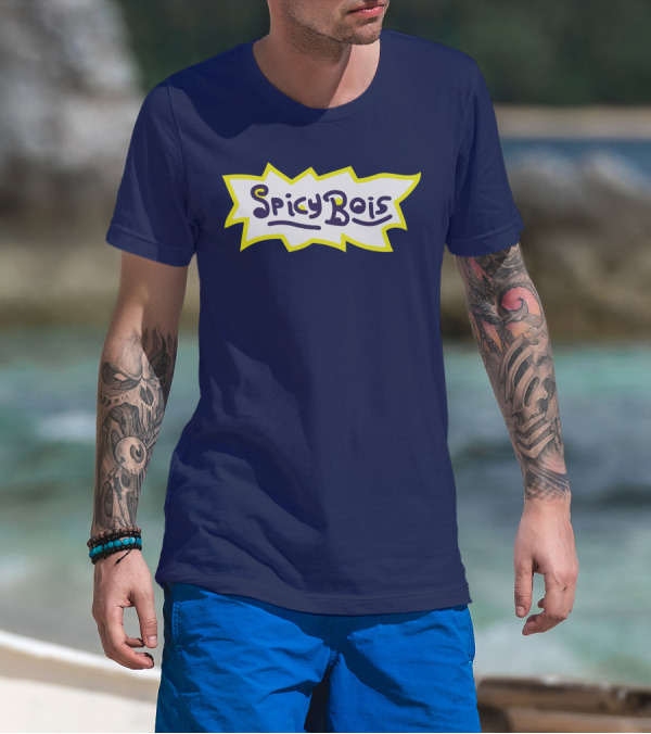 Spicy Bois Bold Text Unique T-Shirt