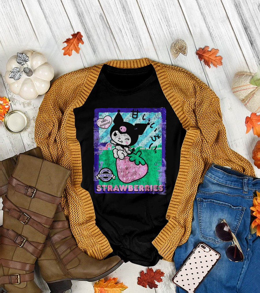 Kuromi Certified Organic 100% Natural Strawberries T-Shirt
