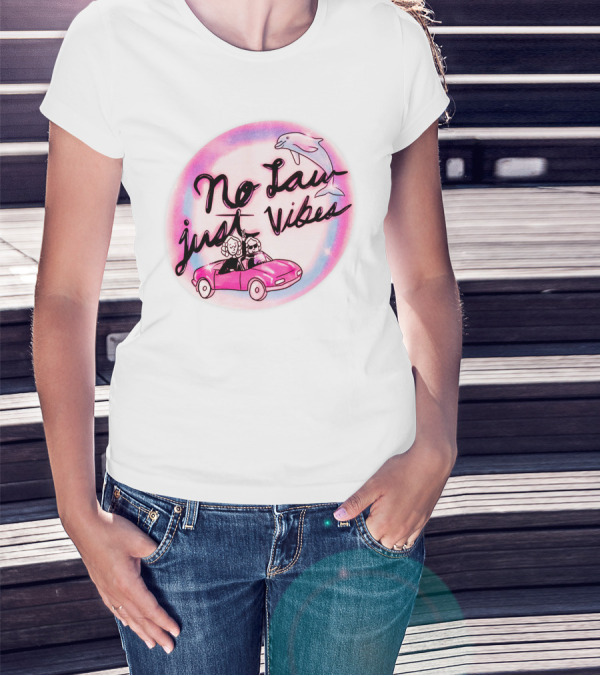 Strict Scrutiny No Law Just Vibes Dolphin Car Adventure T-Shirt