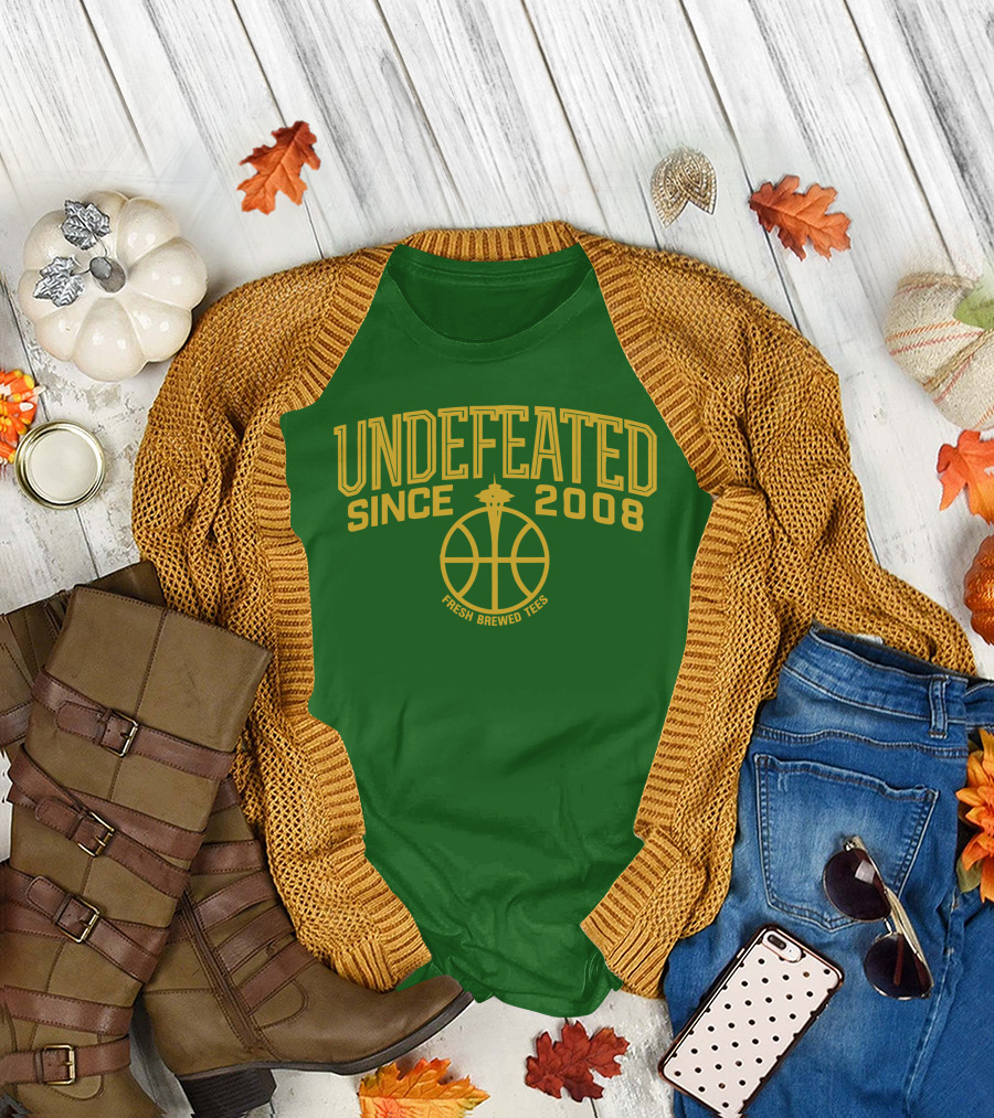 Undefeated Since 2008 Fresh Brewed Tees Basketball T-Shirt