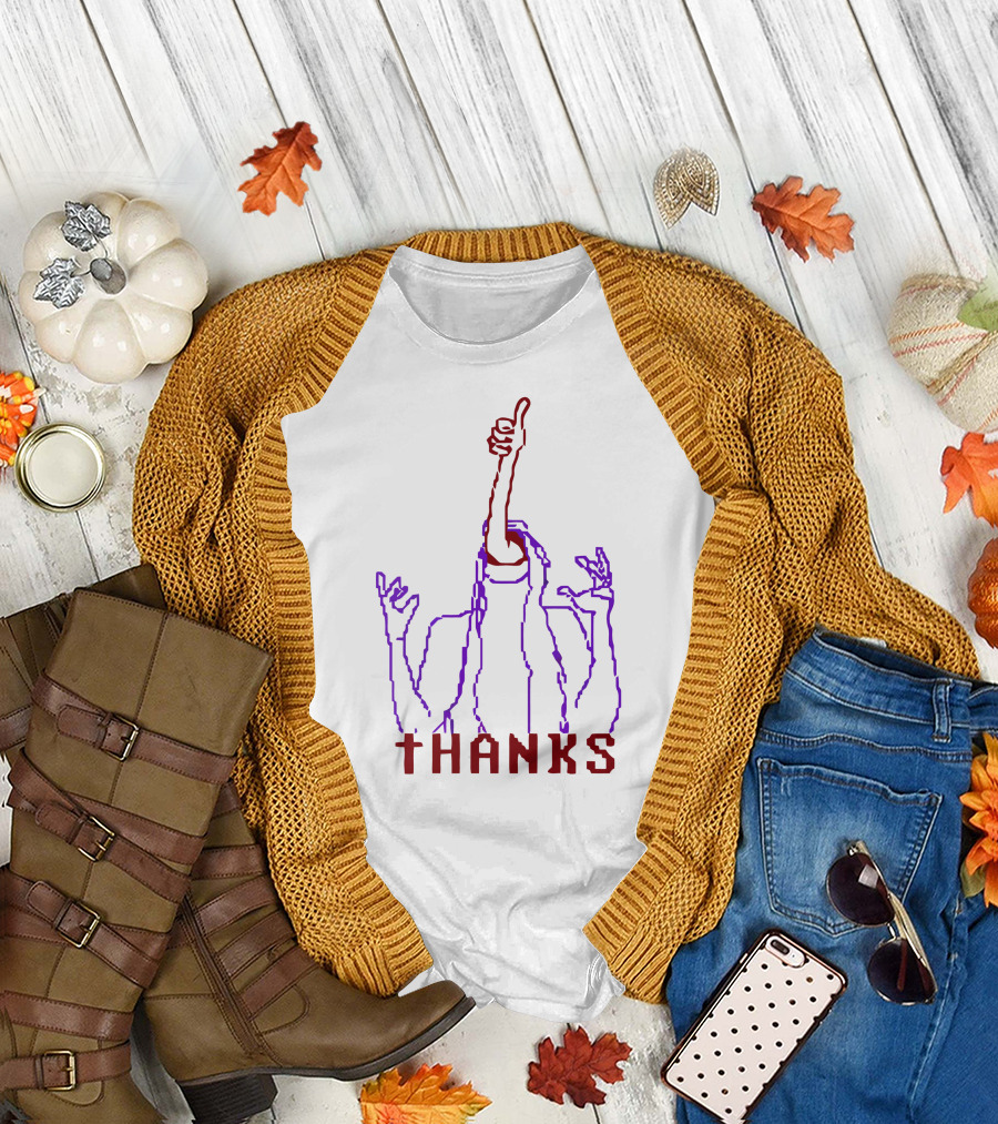 Daveoshry Thanks Thumbs Up Neon Gesture T-Shirt