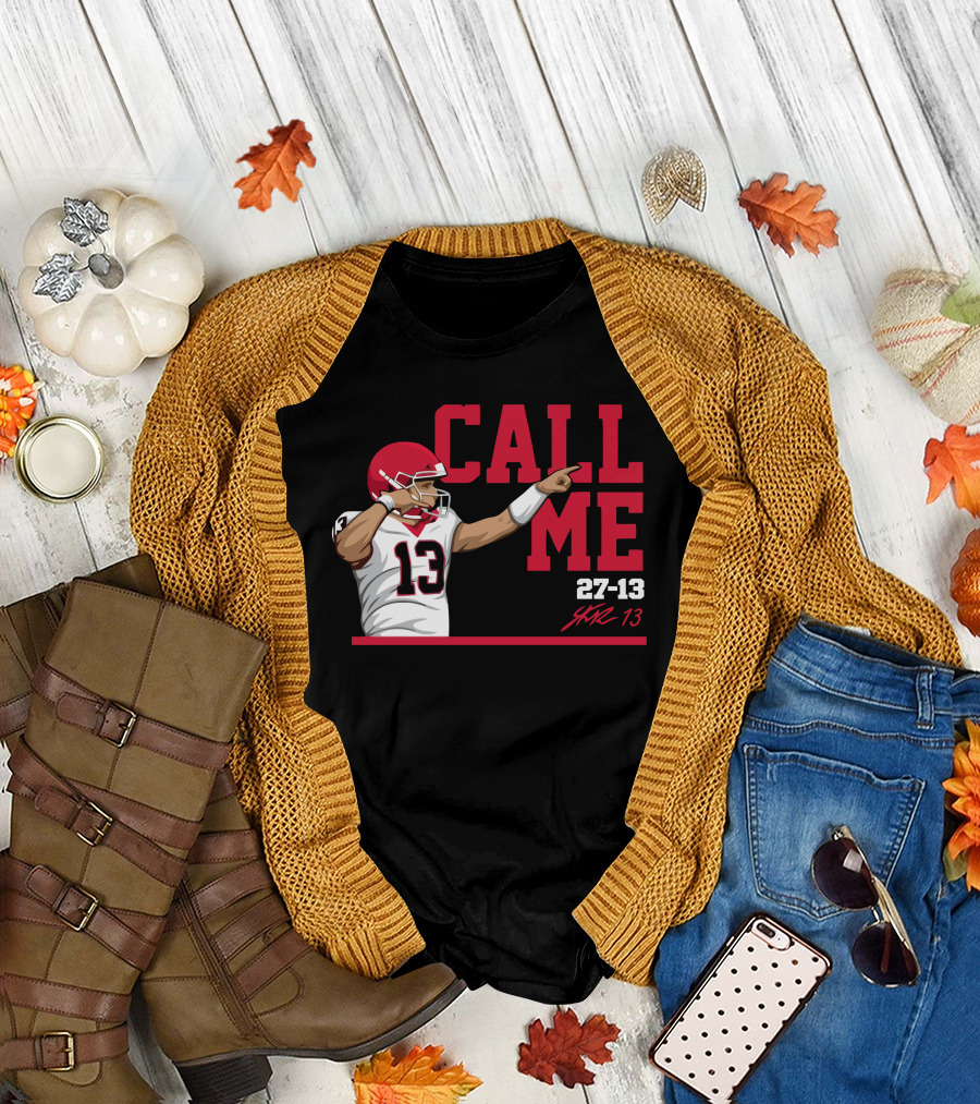 Call Me 13 Stetson Bennett X The Players Trunk 27-13 T-Shirt