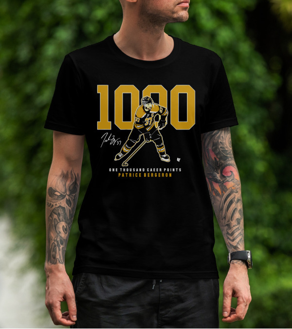 1000 One Thousand Career Points Patrice Bergeron T-Shirt