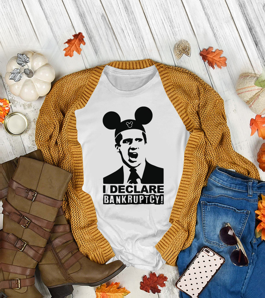 I Declare Bankruptcy Parody with Mickey Ears T-Shirt