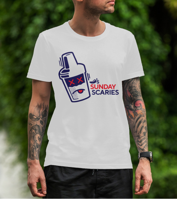 Chili's Sunday Scaries Drink Shaker Icon With Fun Expression T-Shirt