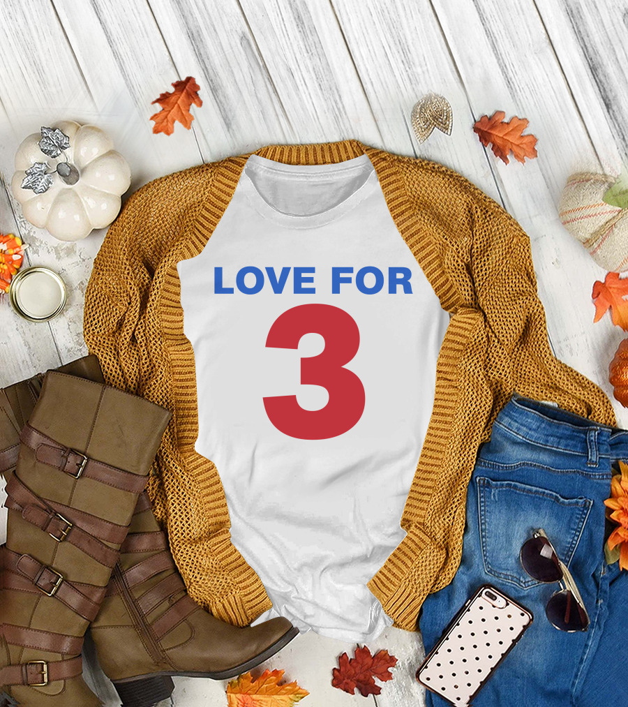 Sabres Love for 3 Damar Hamlin with Jersey Number T-Shirt
