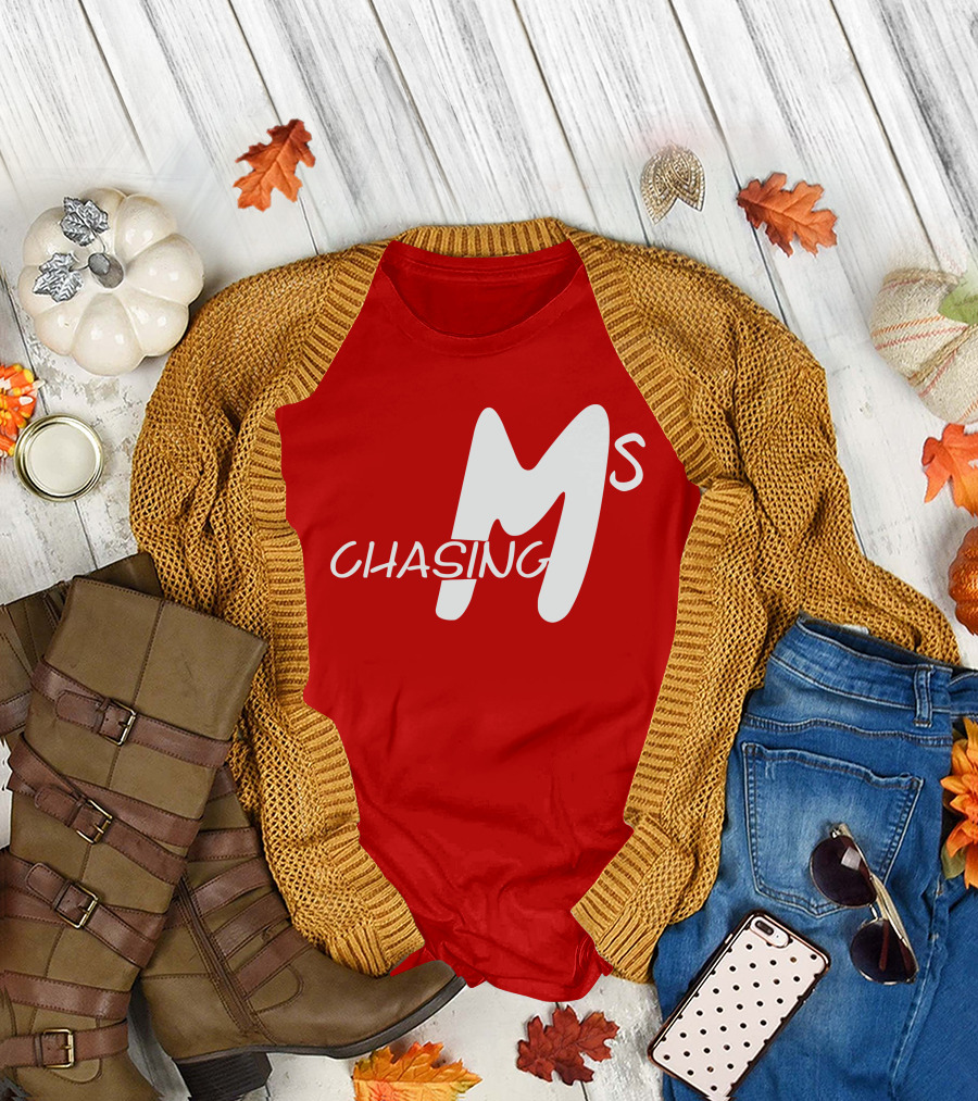 Chasing Ms Retro Style Bold Red T-Shirt