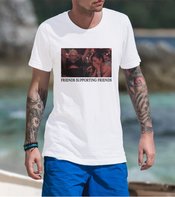 FRIENDS SUPPORTING FRIENDS MICHELLE YEOH JAMIE LEE CURTIS T-Shirt