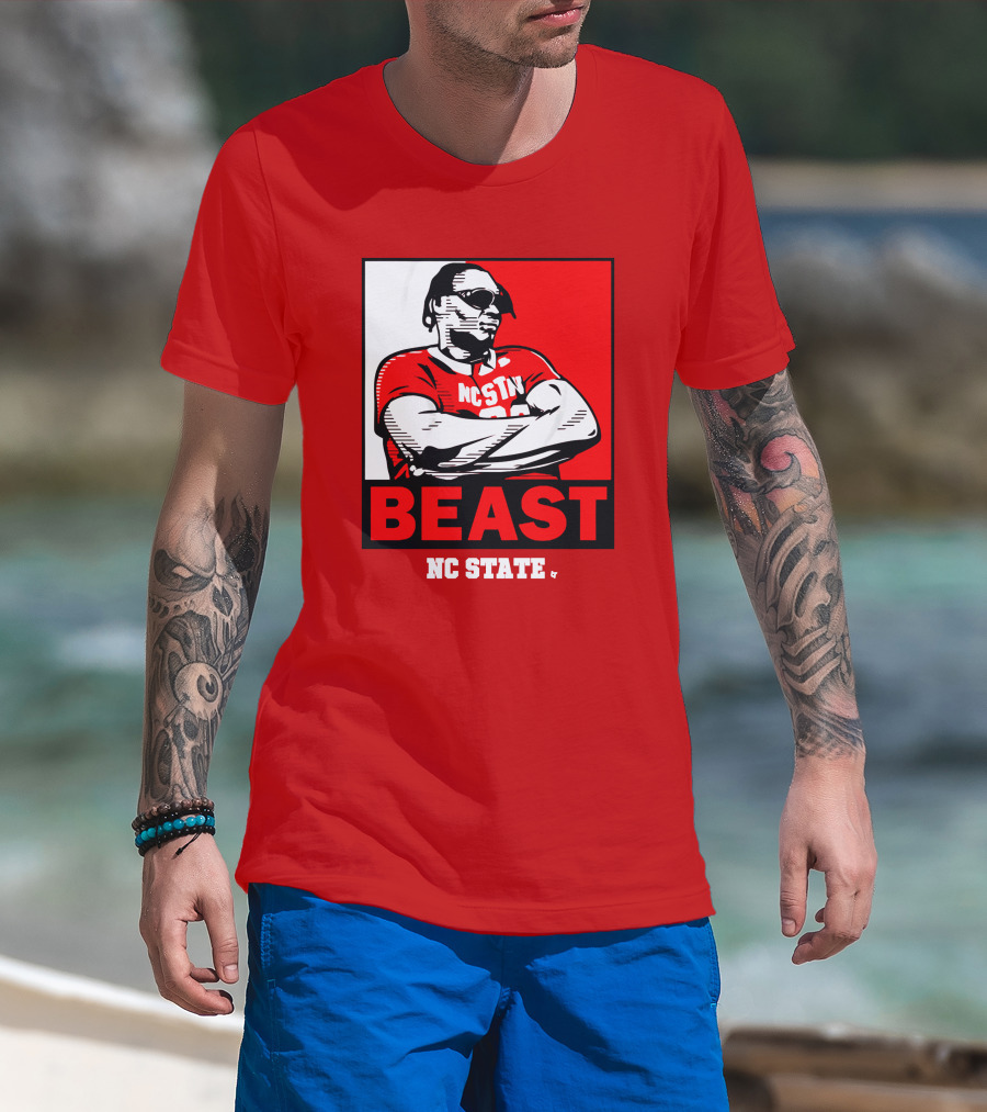 NC State Basketball DJ Burns Beast Shades T-Shirt
