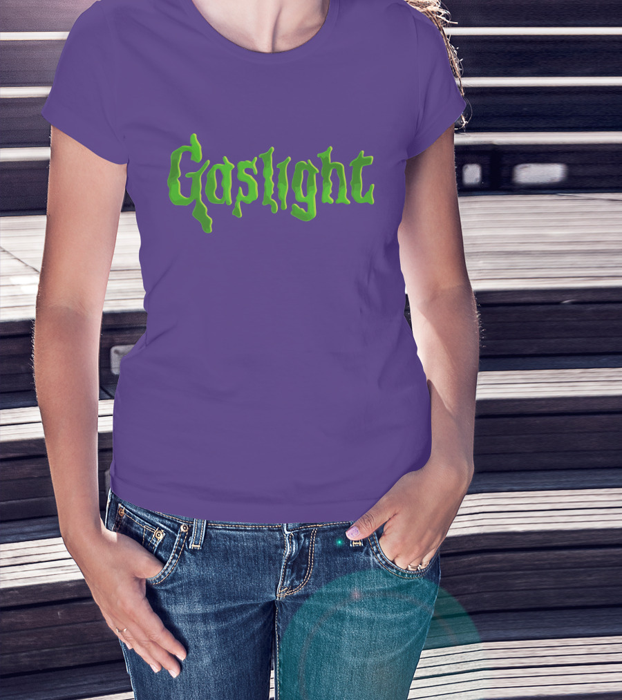 Gaslight Green Slime Retro Gothic Typography T-Shirt