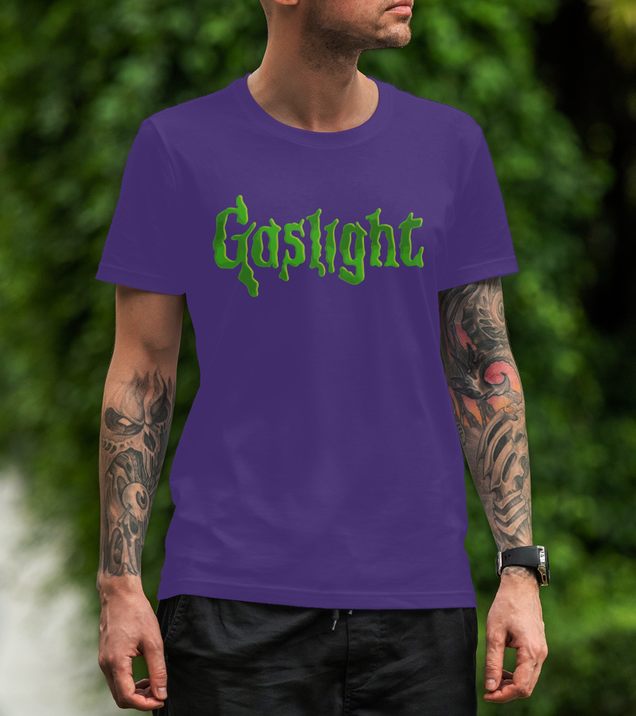 Gaslight Green Slime Retro Gothic Typography T-Shirt