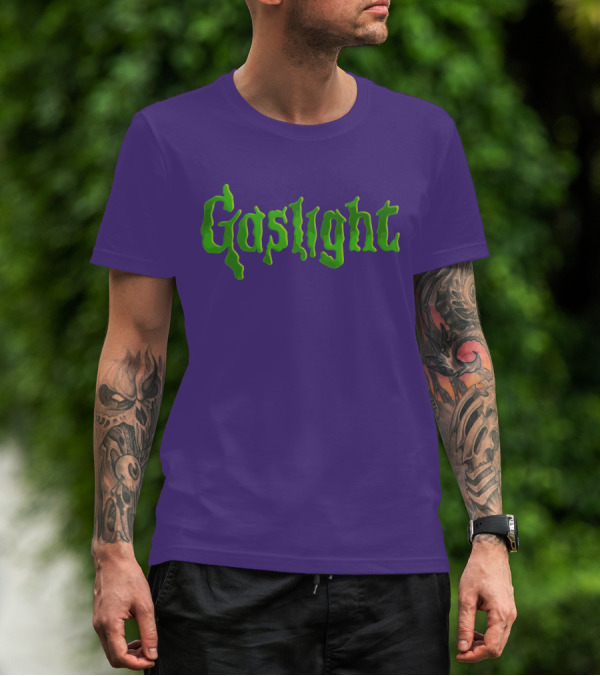 Gaslight Green Slime Retro Gothic Typography T-Shirt
