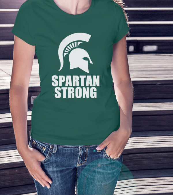 Spartan Strong MSU Helmet T-Shirt