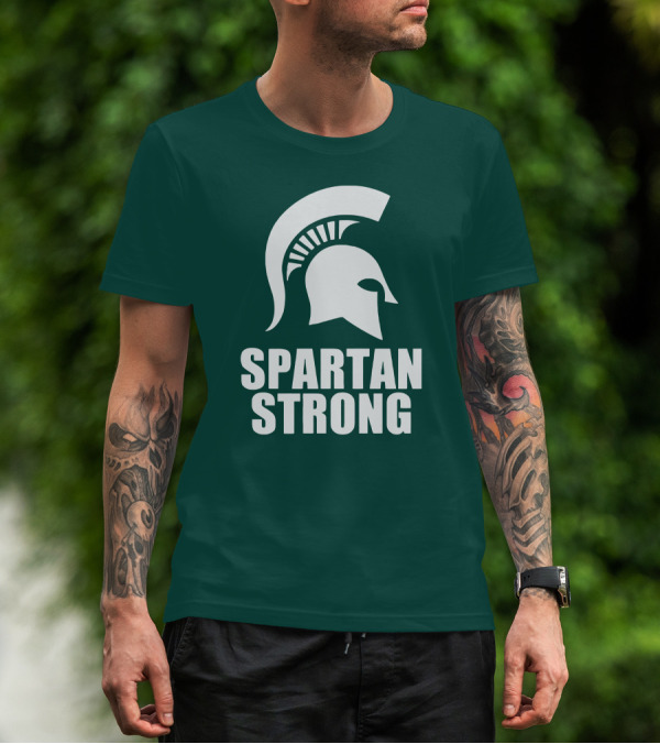 Spartan Strong MSU Helmet T-Shirt