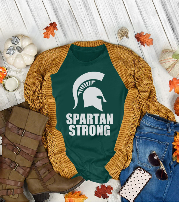 Spartan Strong MSU Helmet T-Shirt