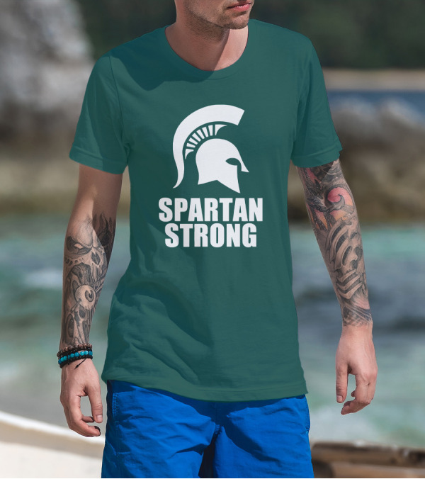 Spartan Strong MSU Helmet T-Shirt