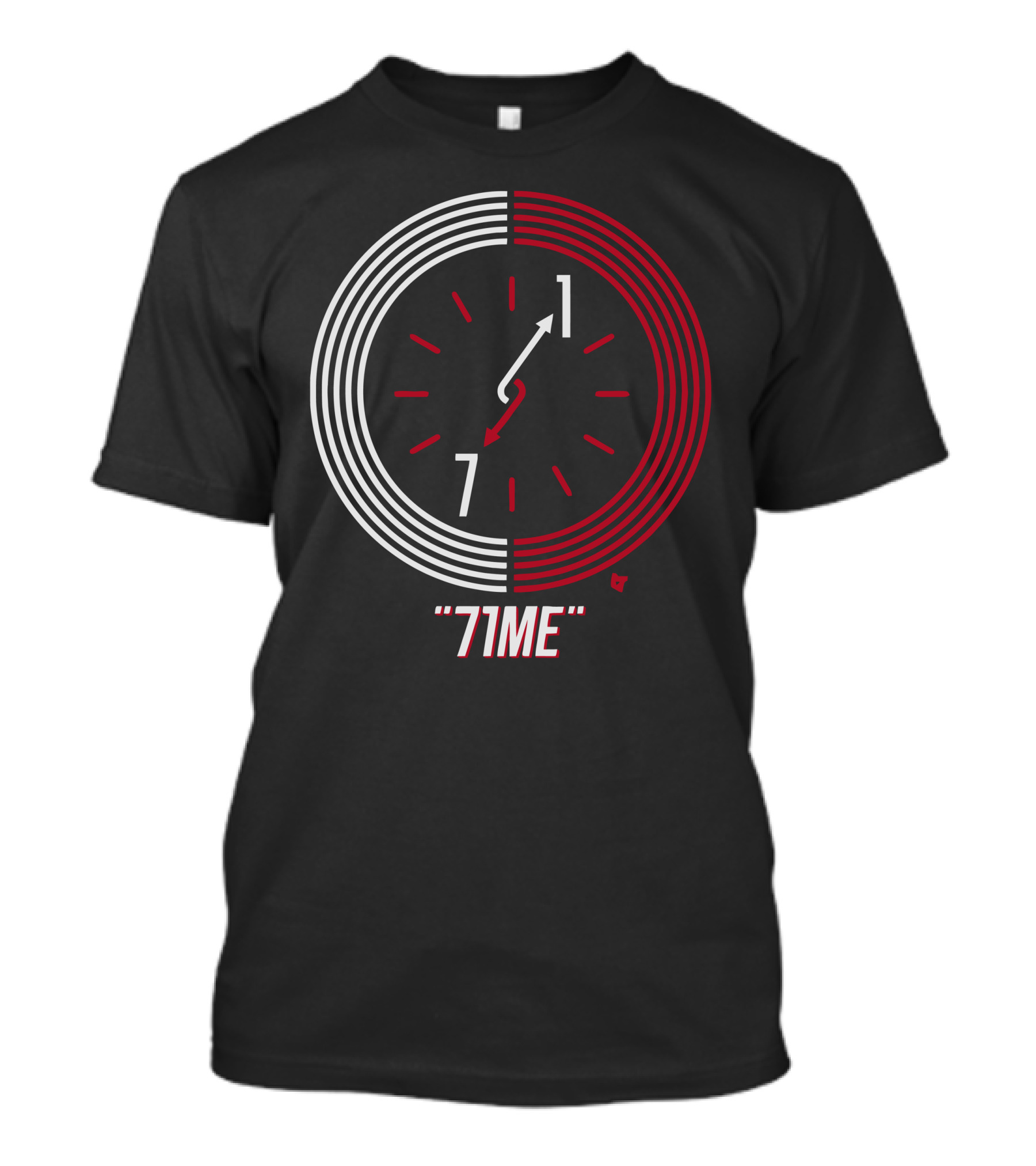 71ME Clock Countdown Red And White Dial T-Shirt