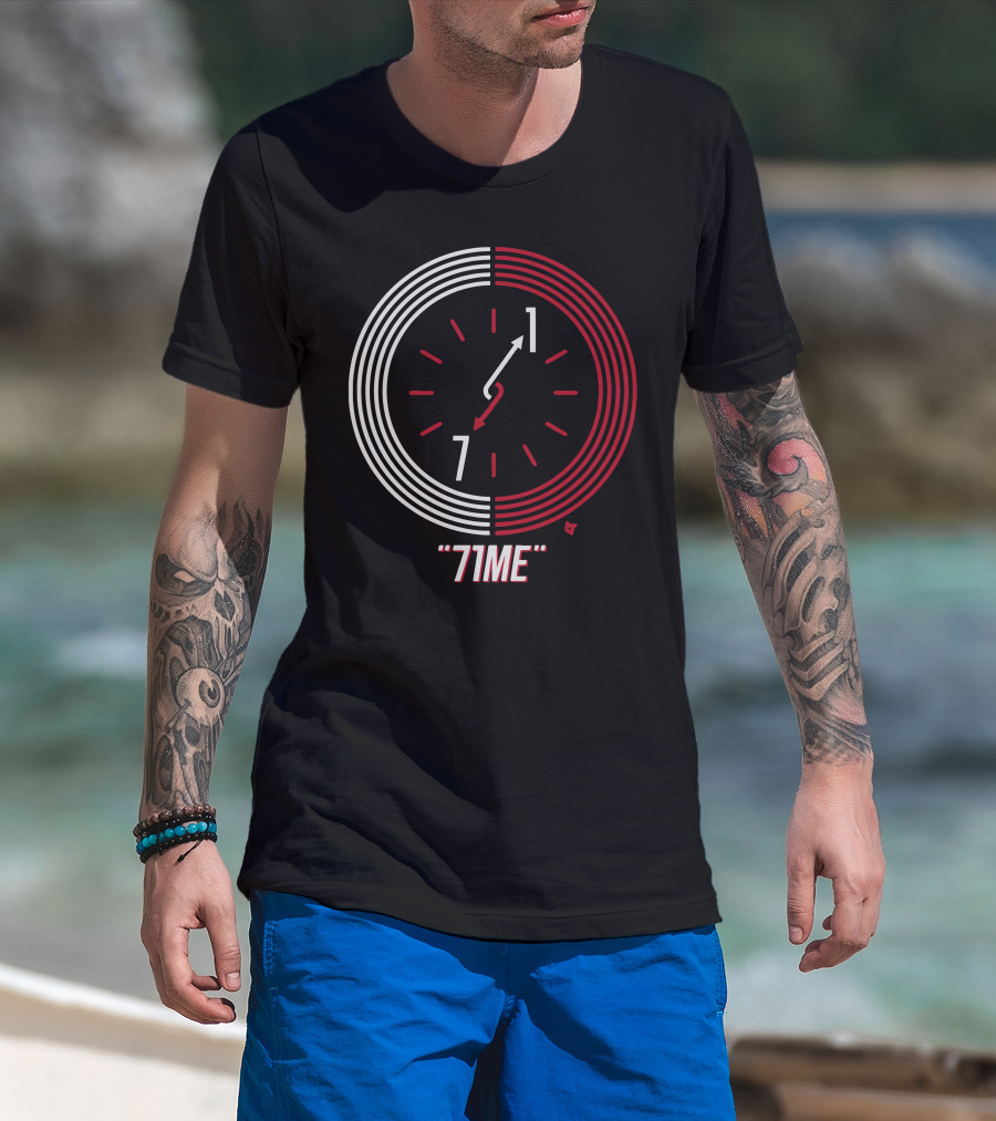 71ME Clock Countdown Red And White Dial T-Shirt