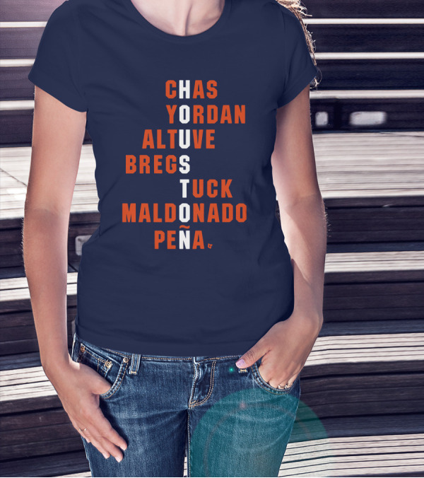 Houston Chas Yordan Altuve Bregs Tuck Maldonado Peña Names T-Shirt
